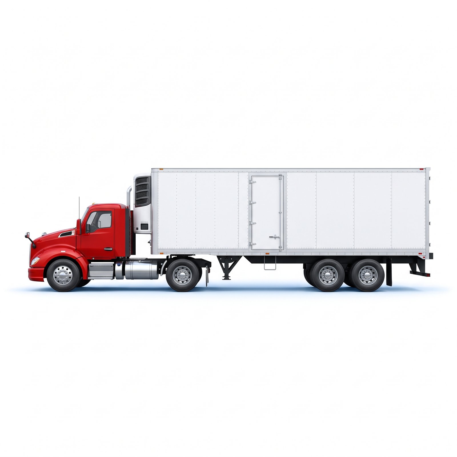 Refrigerated trailer at a cold storage dock